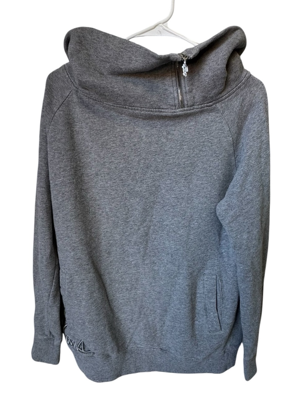 VANS Y2K Retro Women's L Gray Funnel Neck Zip Skate Sweatshirt